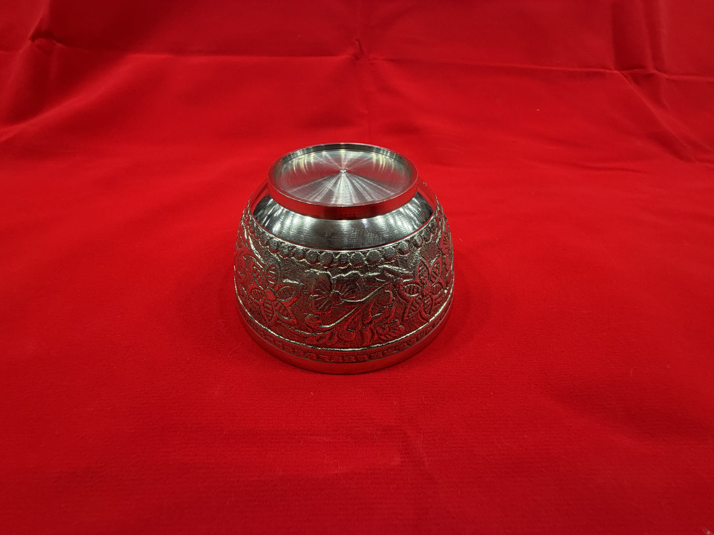 Brass Dinner Thali Set – Handcrafted Engraved Thali with Glass, Bowls & Spoon
