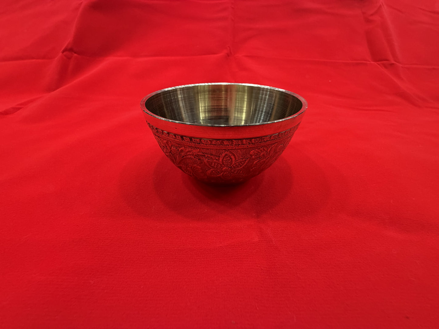 Brass Dinner Thali Set – Handcrafted Engraved Thali with Glass, Bowls & Spoon