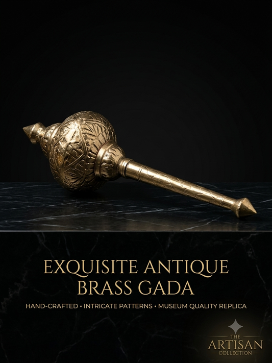 Pure Brass Gada – 53 cm, 550 g