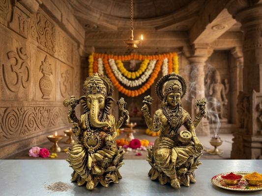 Ganesh Laxmi Statue Set for Diwali Puja – 6 cm