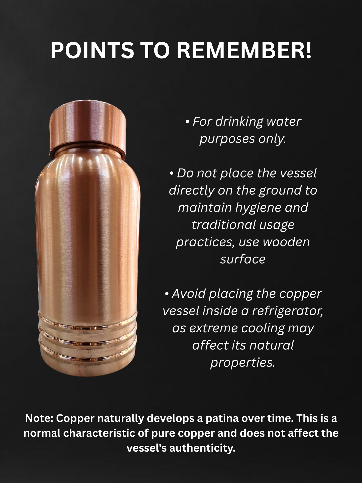 Pure Ayurvedic Copper Bottle