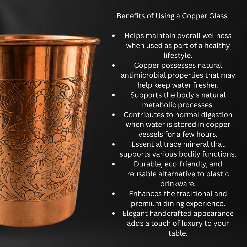 Copper Ayurvedic Vessel(glass)