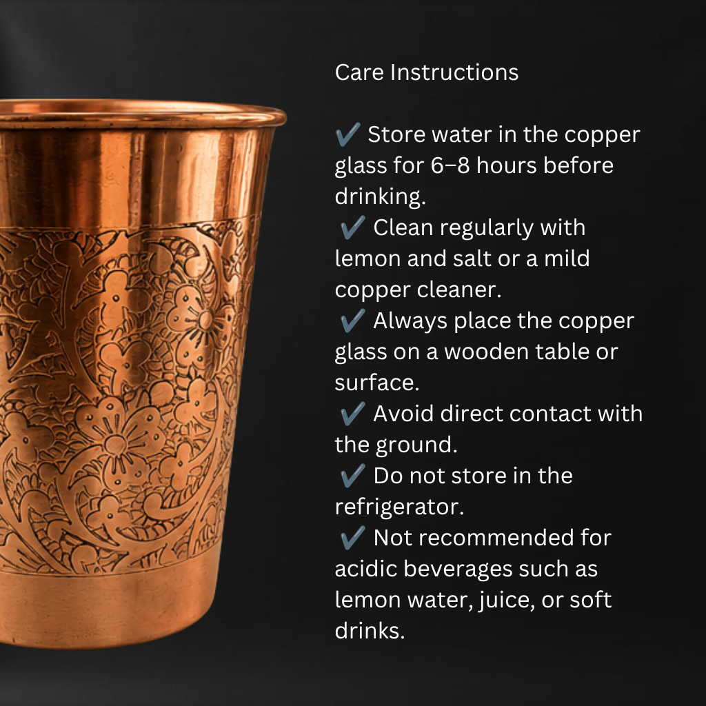 Copper Ayurvedic Vessel(glass)