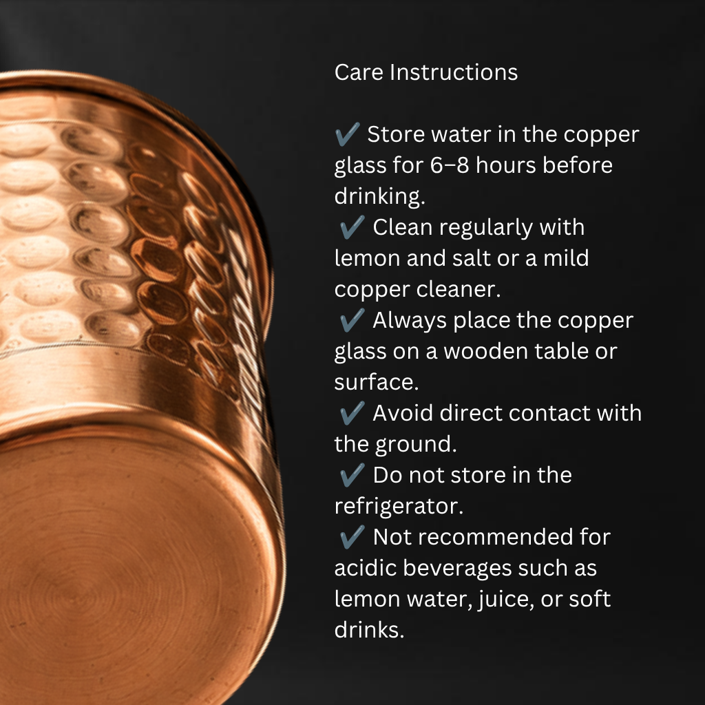 Copper Ayurvedic vessel(glass)