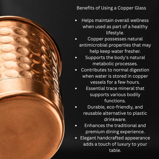 Copper Ayurvedic vessel(glass)